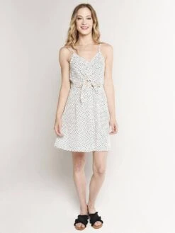 Re:Named Kara Polka Dress -Standrews Links Officials Store d10056 white blackalt1