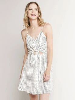 Re:Named Kara Polka Dress -Standrews Links Officials Store d10056 white blackalt2
