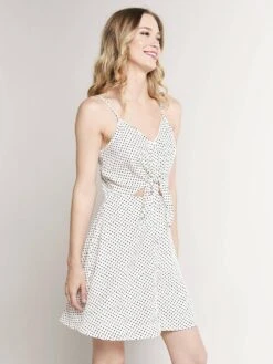 Re:Named Kara Polka Dress -Standrews Links Officials Store d10056 white blackalt3