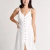 Melissa Woven Button Midi Dress