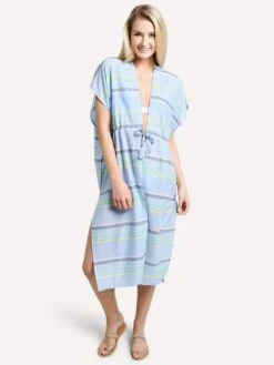Echo Sunset Stripe Midi Cover Up -Standrews Links Officials Store eb0050 skybluealt3