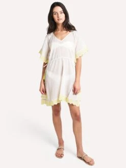 Echo Eyelet Side Tie Caftan -Standrews Links Officials Store eb0073 stonealt1