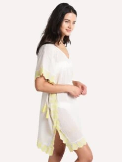 Echo Eyelet Side Tie Caftan -Standrews Links Officials Store eb0073 stonealt2