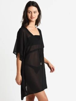 Echo Solid Classic Butterfly Cover Up -Standrews Links Officials Store eb0115 blackalt1