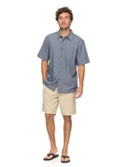 Quiksilver Men's Waterman Cane Island Short Sleeve Shirt -Standrews Links Officials Store eqmwt03149 navyblazeralt2