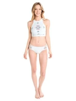 Roxy Women's Delicate Touch Crop Tank Top -Standrews Links Officials Store erjx303329 bdr3alt1