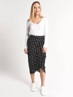 Tanya Taylor Poppy Print Riva Skirt 7 Tanya Taylor Poppy Print Riva Skirt -Standrews Links Officials Store f182s237pp blackalt3