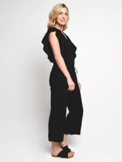 Velvet Faretta Linen Jumpsuit -Standrews Links Officials Store faretta03 blackalt3