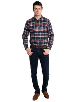 Mizzen+Main Redmond Red, Blue & White Plaid Flannel Shirt -Standrews Links Officials Store fl 1001 redalt3