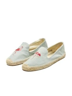 Soludos Flamingo Embroidered Smoking Slipper -Standrews Links Officials Store fss1505 chambrayalt1