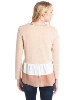 THML Colorblock Sweater -Standrews Links Officials Store ftm346 beigealt3