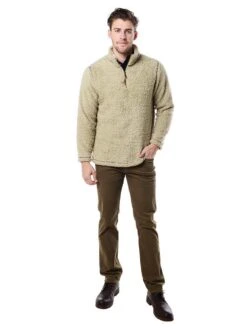 Saint Bernard Men's Fuzzy 1/4 Zip Pullover -Standrews Links Officials Store fuzzy pullover tanalt3