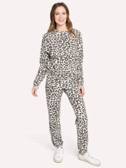 Monrow Women's Leopard Vintage Sweats -Standrews Links Officials Store hb006 168 naturalalt3