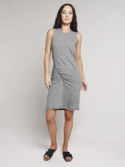 Monrow Asymetrical Shirred Dress -Standrews Links Officials Store hd0232 granitealt1