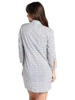 Helen Jon Essential Shirt Dress -Standrews Links Officials Store hj13 0739nwp navywhiteprinalt3