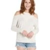 Monrow Off The Shoulder Double Layer Sweatshirt