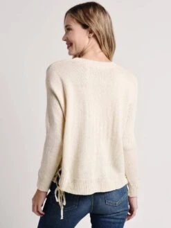 Illa Illa Lace Up Side Sweater -Standrews Links Officials Store im4233 beigealt3