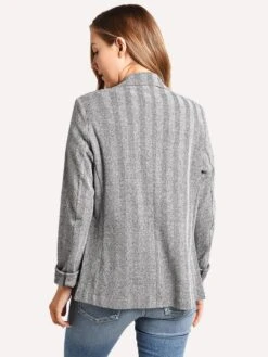 Majestic Chevron Long Sleeve Button Blazer -Standrews Links Officials Store j079 fve040 noir milkalt3