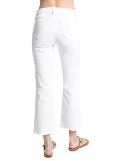 J Brand Women's Selena Mid Rise Crop Bootcut Raw Hem Jeans -Standrews Links Officials Store jb000457 whitemercyalt3