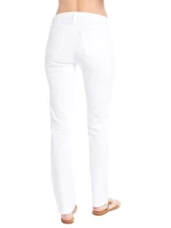 J Brand Women's Amelia Mid Rise Straight Jean -Standrews Links Officials Store jb000483 blancalt3