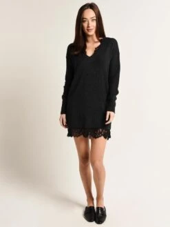Brouchu Walker Lace Looker Sweater Dress -Standrews Links Officials Store jer1065 obsidianmelangealt1