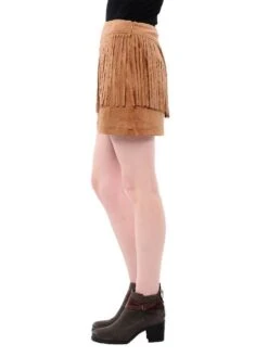 Jack By BB Dakota Eulamay Fringe Faux Suede Skirt -Standrews Links Officials Store jg39121 eulamay camelalt2