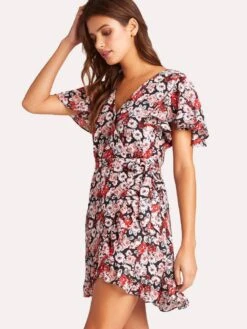 Jack Ladies Night Wrap Dress -Standrews Links Officials Store ji408019 blackalt1