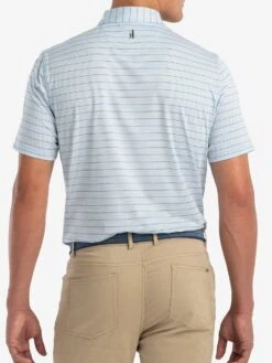 Johnnie-O Men's Kiawah Striped Prep-Formance Jersey Polo 5 Johnnie-O Men's Kiawah Striped Prep-Formance Jersey Polo -Standrews Links Officials Store jmpo2210 gulfbluealt1