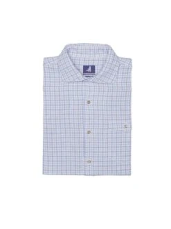 Johnnie-O Men's Mac Double-Faced Cutaway Collar Shirt -Standrews Links Officials Store jmwl3550 frenchbluealt2