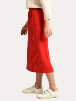 Chinti & Parker Day Dreamer Pleated Skirt -Standrews Links Officials Store kn51 rougealt1