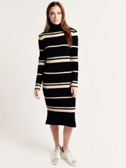 J.O.A. Knit Dress 9 J.O.A. Knit Dress -Standrews Links Officials Store kr3869 black creamalt3