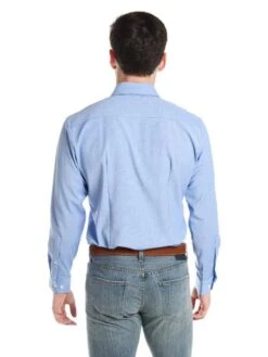 Mizzen+Main Maverick Performance Shirt -Standrews Links Officials Store l 7004 lightblueglenplaidalt3