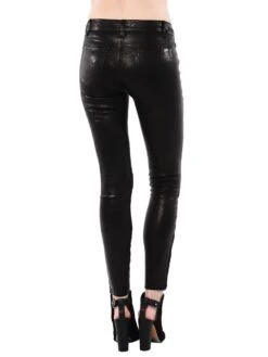 J BRAND Jbrand Women's Midrise Stretch Leather Pant -Standrews Links Officials Store l8001 noiralt3