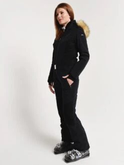 KJUS Women's Sella One Piece Suit With Fur Hood -Standrews Links Officials Store ls15 e32 blackalt1