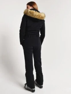KJUS Women's Sella One Piece Suit With Fur Hood -Standrews Links Officials Store ls15 e32 blackalt2