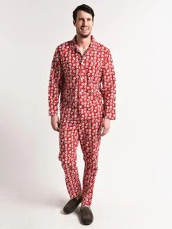 Roller Rabbit Men's Bearry Holiday Loungewear Set -Standrews Links Officials Store m lnst 001bearry redalt3