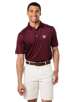 Peter Millar Men's Collegiate Performance Polo -Standrews Links Officials Store mc0cek01 maroon a m