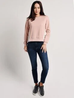 After Market Knit Long Sleeve Two Layer Point Top -Standrews Links Officials Store mc202t nudepinkalt1