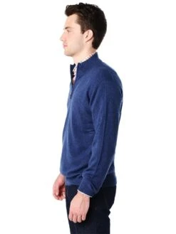 Peter Millar Men's Cashmere 1/4 Zip Pullover -Standrews Links Officials Store mf16s02 navyalt2