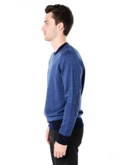 Peter Millar Suede Trimmed Crewneck Sweater -Standrews Links Officials Store mf16s61 navyalt2