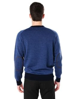 Peter Millar Suede Trimmed Crewneck Sweater -Standrews Links Officials Store mf16s61 navyalt3