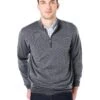 Peter Millar Striped Quarter Zip Sweater