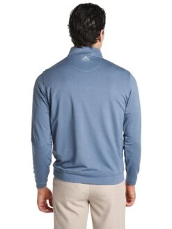 Peter Millar Perth Stretch Melange 1/4 Zip Pullover -Standrews Links Officials Store mf17ek40b midnightalt3