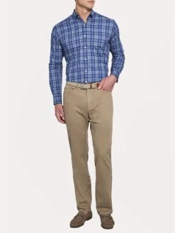 Peter Millar Ultimate Sateen Five Pocket Pant -Standrews Links Officials Store mf18b39 darkcobblestonealt1