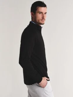 Peter Millar Men's Sydney Stretch Pullover -Standrews Links Officials Store mf18ek160 blackalt1