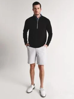 Peter Millar Men's Sydney Stretch Pullover -Standrews Links Officials Store mf18ek160 blackalt3