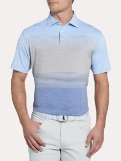 Peter Millar Farley Engineer Stripe Performance Polo