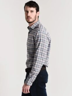 Peter Millar Allman Performance Plaid Flannel Sport Shirt -Standrews Links Officials Store mf18ew62sl cottagebluealt1