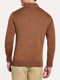Peter Millar Nappa Trimmed Quarter-Zip Sweater -Standrews Links Officials Store mf18s60 bourbonalt2