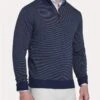 Peter Millar Needle Stripe Quarter-Zip Sweater